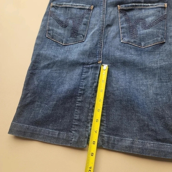 Citizens of Humanity Novak #358 Stretch Dark Wash Denim Jean Pencil Skirt Sz 26 - Picture 11 of 11